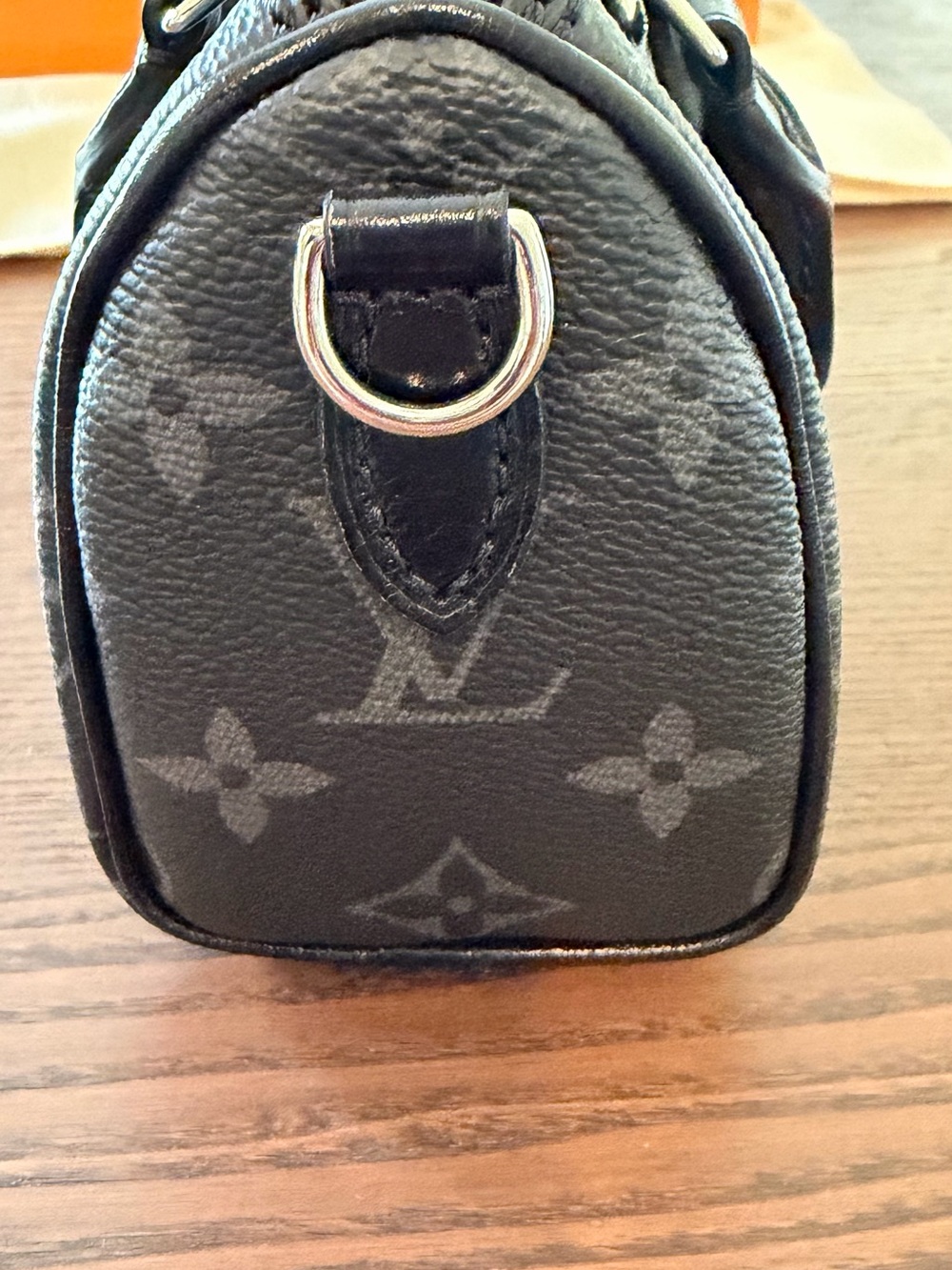 Louis Vuitton Monogram Eclipse Mini Speedy in Black and Charcoal - Picture 6 of 13
